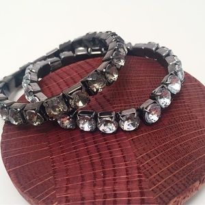 Pair Of Faux Crystal Bracelets